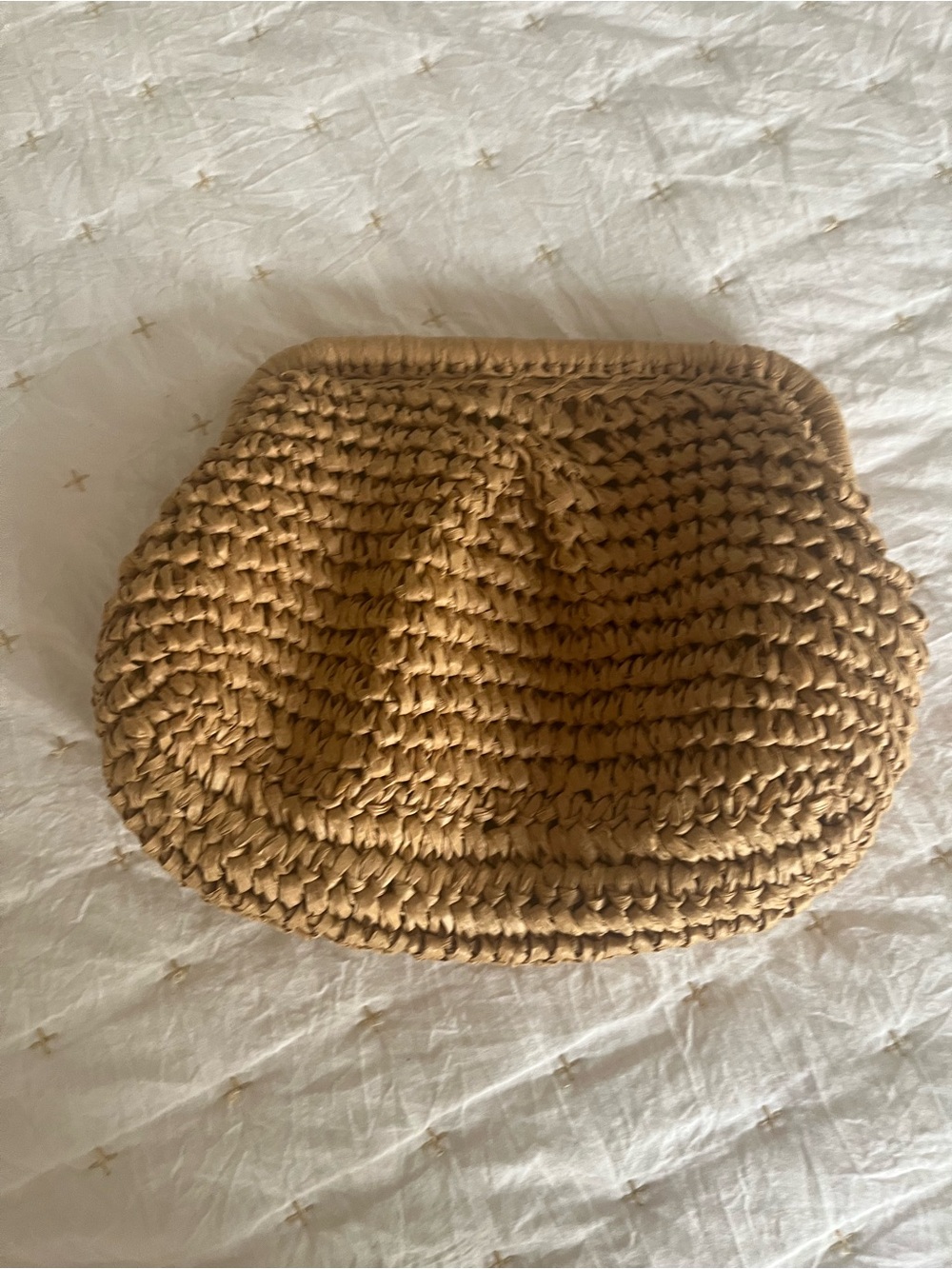 Woven Straw Clutch Bag in Natural Tan - Picture 2 of 4